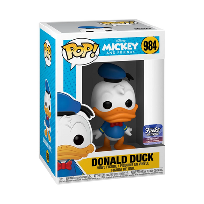 Donald Duck Funko Pop! #984 Funko Hollywood Exclusive stock photo in-box from Disney Mickey and Friends