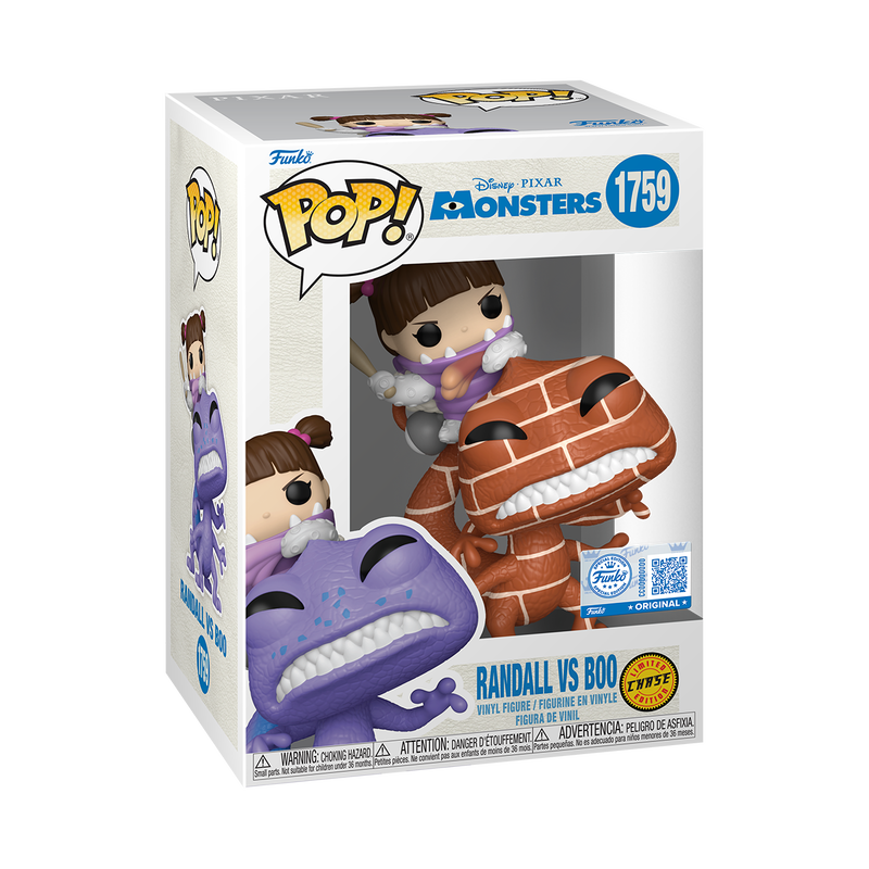 Randall vs Boo Funko Pop! #1759 Chase Exclusive stock photo in-box from Disney Pixar Monsters Inc.