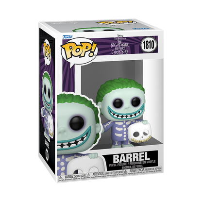 Barrel Funko Pop! #1810 stock photo in-box from Disney The Nightmare Before Christmas