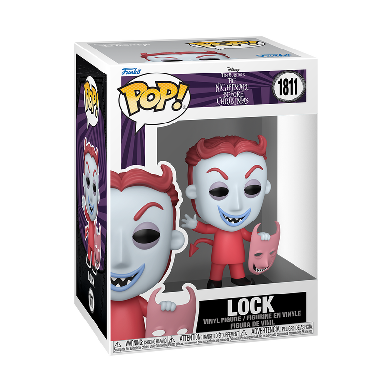 Lock Funko Pop! #1811 stock photo in-box from Disney The Nightmare Before Christmas