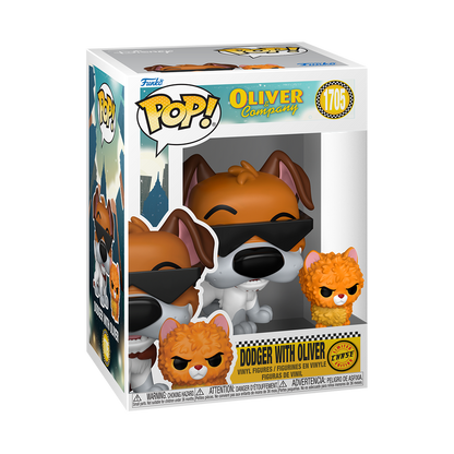 Dodger with Oliver Funko Pop! #1705 Chase stock photo in-box from Disney Oliver & Company