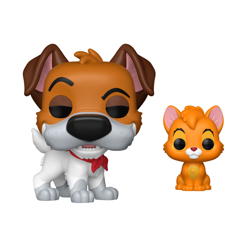 Dodger with Oliver Funko Pop! #1705 stock photo out-of-box from Disney Oliver & Company