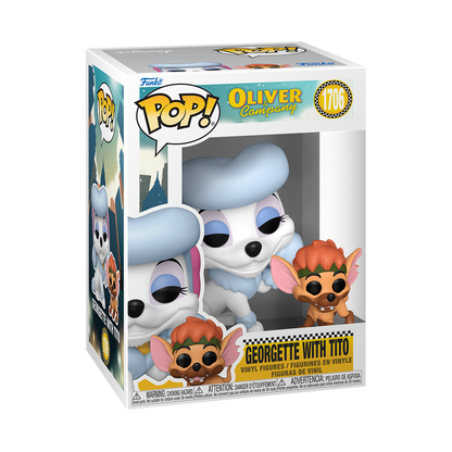 Georgette with Tito Funko Pop! #1706 stock photo in-box from Disney Oliver & Company