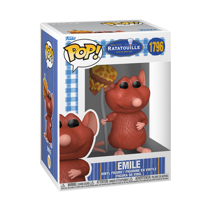 Emile with Mushroom Funko Pop! #1796 stock photo in-box from Disney Ratatouille