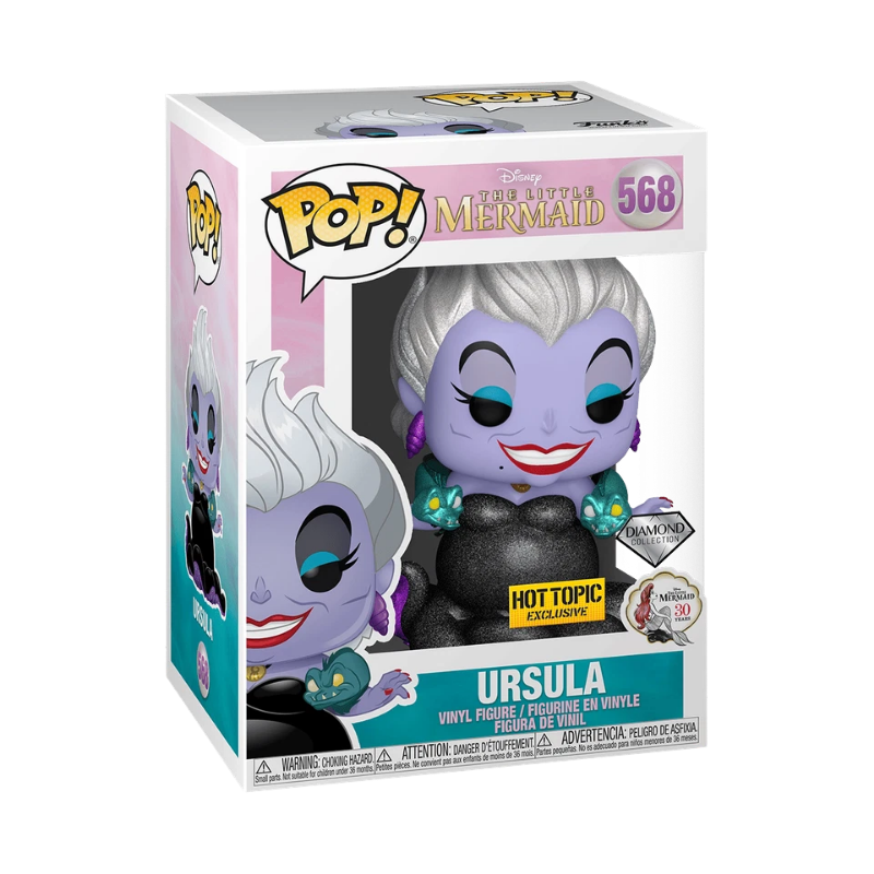 Ursula Funko Pop! #568 Diamond Hot Topic Exclusive stock photo in-box from Disney The Little Mermaid