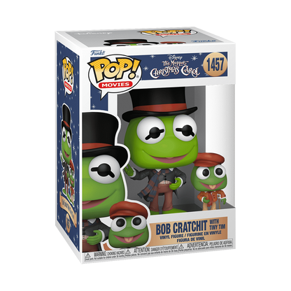 Bob Cratchit with Tiny Tim Funko Pop! #1457 stock photo in-box from Disney The Muppet Christmas Carol