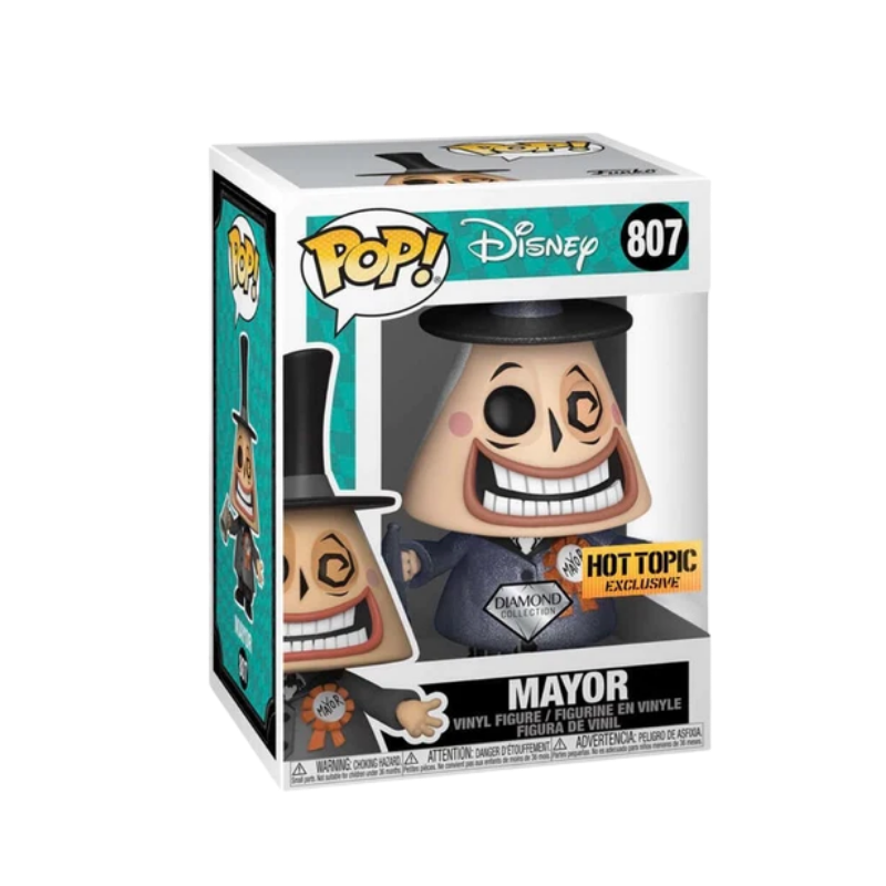 Mayor with Megaphone Funko Pop! #807 Diamond Hot Topic Exclusive stock photo in-box from Disney The Nightmare Before Christmas