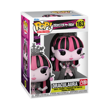 Funko Pop! Monster High Draculaura #163 Funko Pop box packaging front view