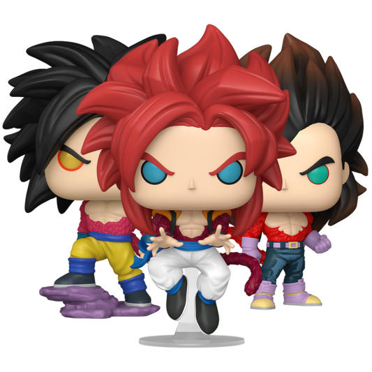 Dragon Ball GT Super Saiyan 4 Vegeta Goku Gogeta Common Funko Pop Figure Set