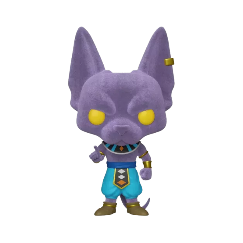 Beerus Funko Pop! #514 Funimation Exclusive Flocked stock photo out-of-box from Dragon Ball Super