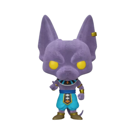 Beerus Funko Pop! #514 Funimation Exclusive Flocked stock photo out-of-box from Dragon Ball Super