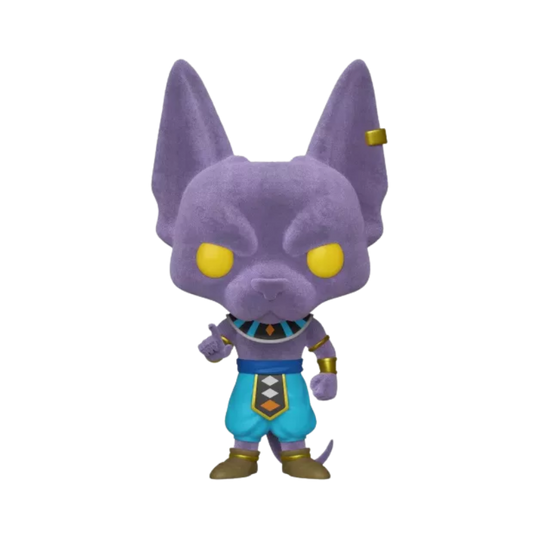 Beerus Funko Pop! #514 Funimation Exclusive Flocked stock photo out-of-box from Dragon Ball Super