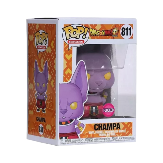 Champa Funko Pop! #811 Exclusive Flocked stock photo in-box from Dragon Ball Super