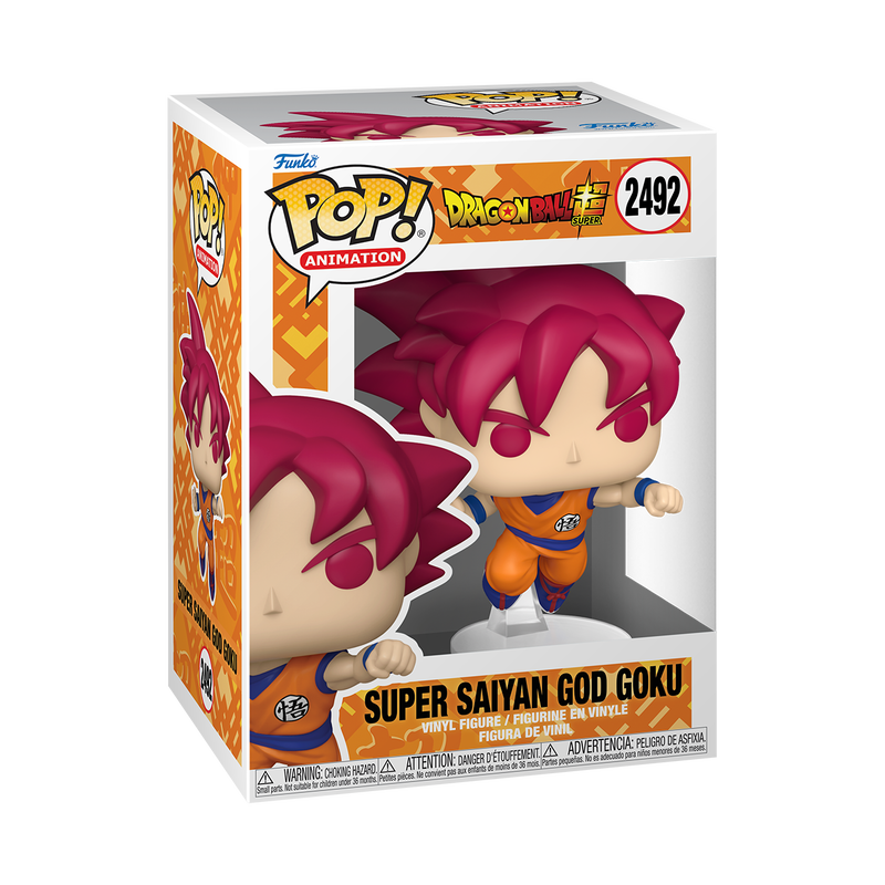 Super Saiyan God Goku Funko Pop! #2492 stock photo in-box from Dragon Ball Super