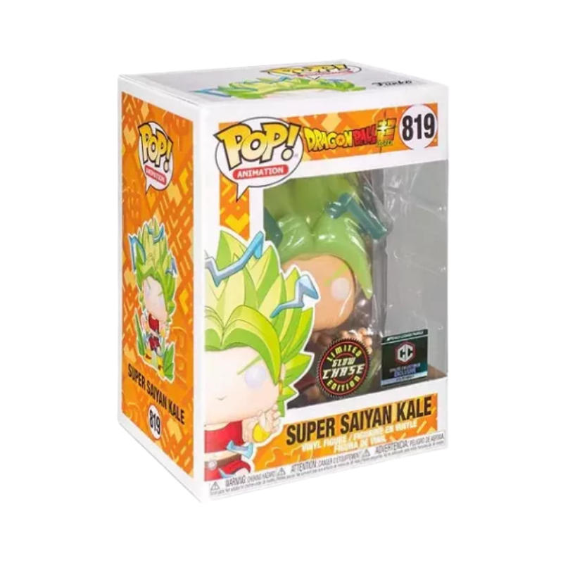 Super Saiyan Kale Funko Pop! #819 Glow Chase Chalice Collectibles Exclusive stock photo in-box from Dragon Ball Super