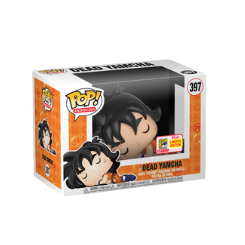 Dead Yamcha Funko Pop! #397 2018 San Diego Comic Con Exclusive stock photo in-box from Dragon Ball Z
