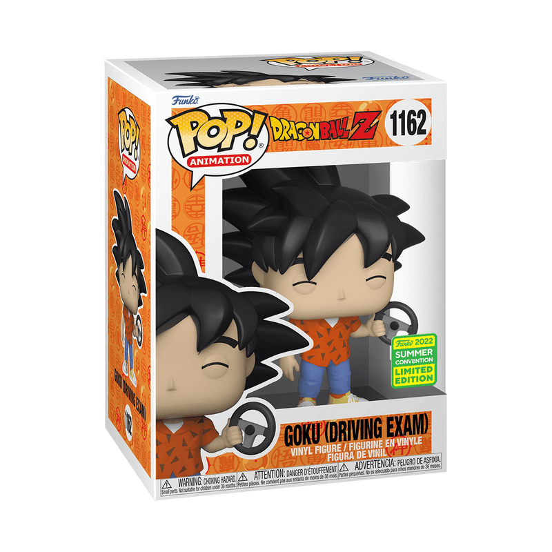 Goku Driving Exam Funko Pop! #1162 2022 Summer Convention Exclusive stock photo in-box from Dragon Ball Z