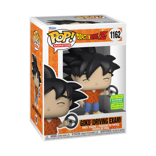 Goku Driving Exam Funko Pop! #1162 2022 Summer Convention Exclusive stock photo in-box from Dragon Ball Z