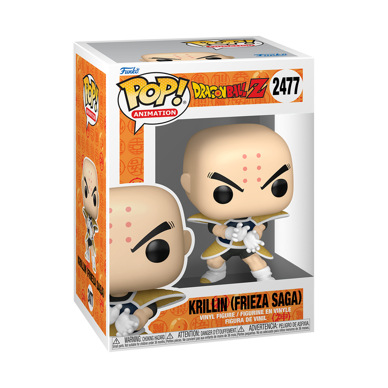 Krillin (Frieza Saga) Funko Pop! #2477 stock photo in-box from Dragon Ball Z