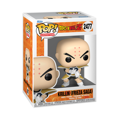 Krillin (Frieza Saga) Funko Pop! #2477 stock photo in-box from Dragon Ball Z