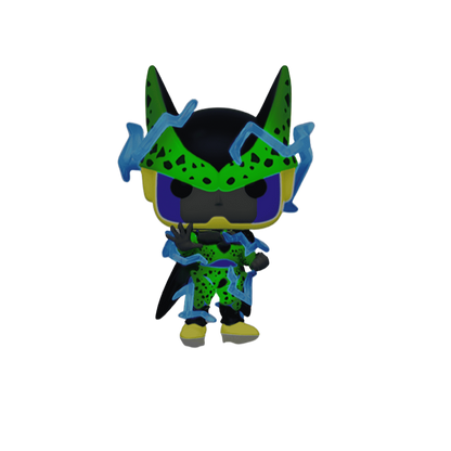 Perfect Cell Funko Pop! #759 2020 Spring Convention Exclusive out-of-box showing glow-in-the-dark effect from Dragon Ball Z