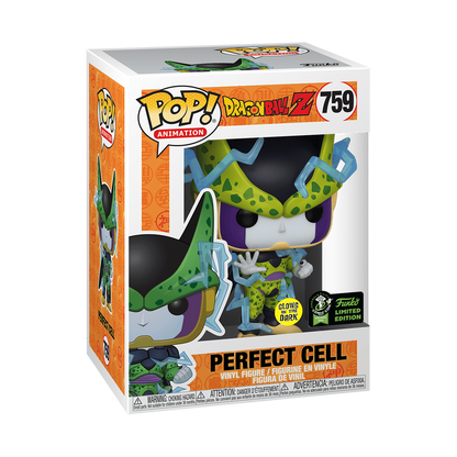 Perfect Cell Funko Pop! #759 2020 Spring Convention Exclusive Glow stock photo in-box from Dragon Ball Z