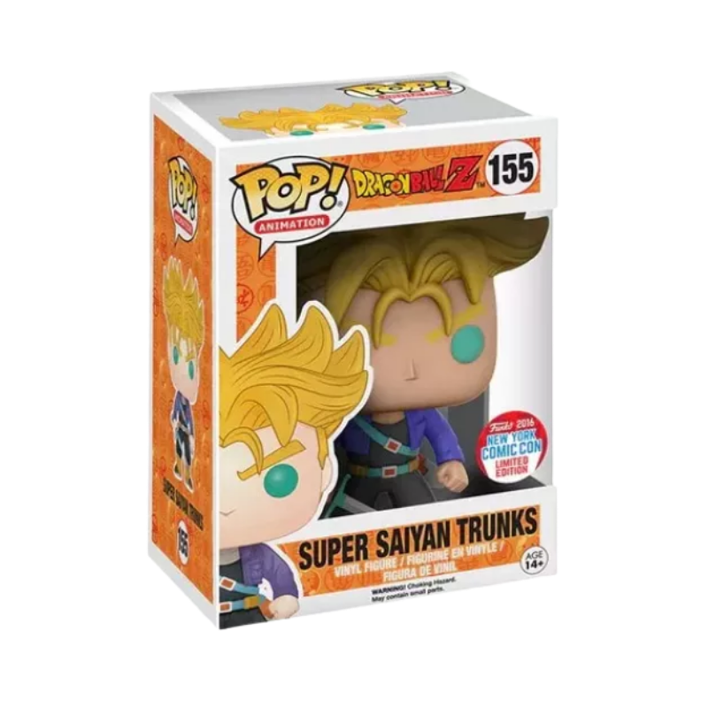 Super Saiyan Trunks Funko Pop! #155 2016 New York Comic Con Exclusive stock photo in-box from Dragon Ball Z