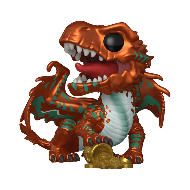 Stock photo of Dungeons & Dragons Funko Pop! Copper Dragon Wyrmling (Metallic) #1312 Supreme NYCC 2026 edition out of box.