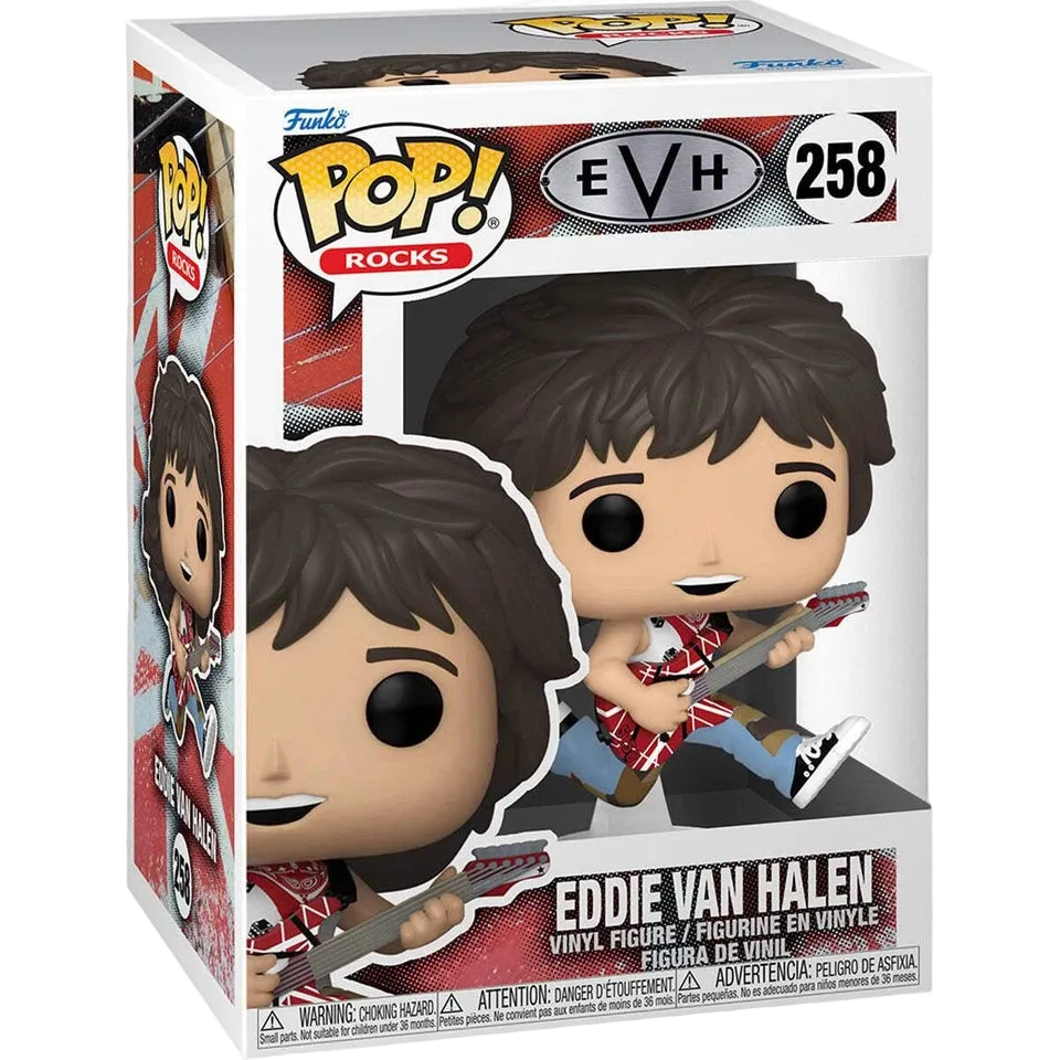 Eddie Van Halen Funko Pop! #258 stock photo in-box Eddie Van Halen