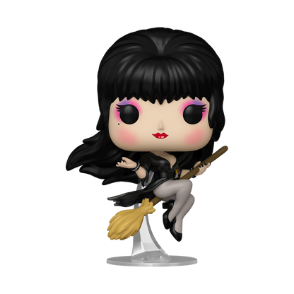 Elvira on Broom Funko Pop! #93 stock photo out-of-box Elvira