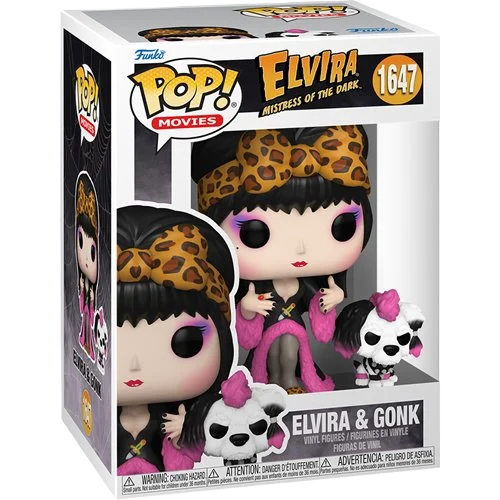 Funko Pop! Elvira Mistress of the Dark Elvira and Gonk #1647 Funko Pop box packaging front view
