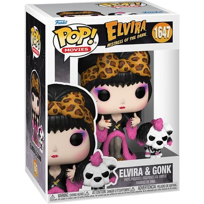 Funko Pop! Elvira Mistress of the Dark Elvira and Gonk #1647 Funko Pop box packaging front view