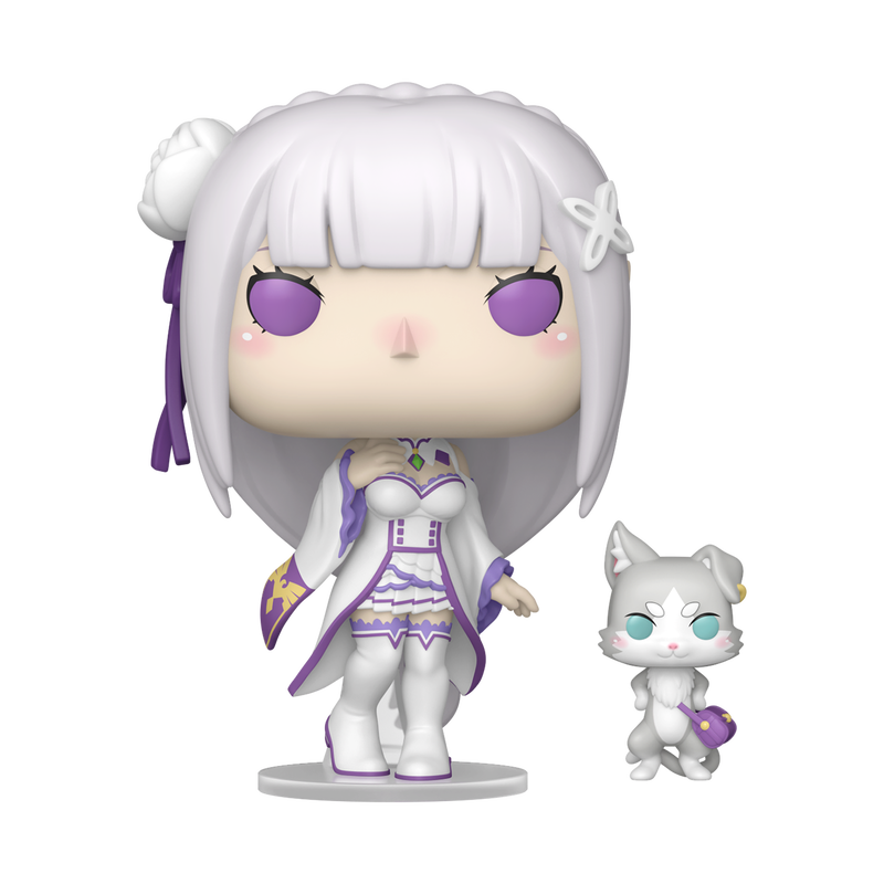 Funko Pop! Re:Zero Emilia with Puck #2112 figure out of box