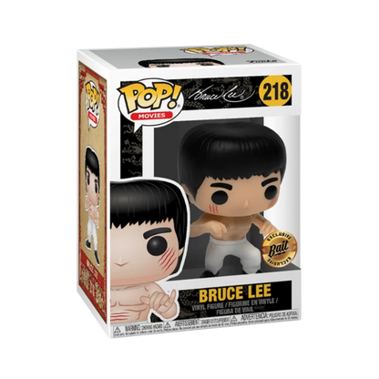 Bruce Lee White Pants Funko Pop! #218 BAIT Exclusive stock photo in-box from Enter the Dragon