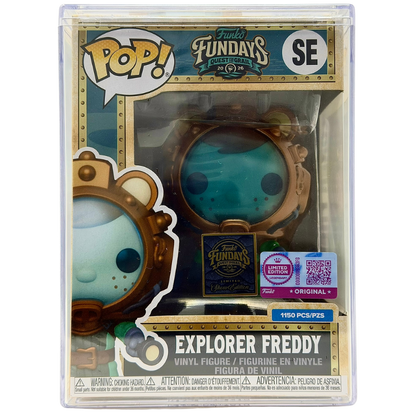 Explorer Freddy SE Funko Pop! Legendary Limited Edition 1150 Pcs Funko Fundays 2026 Quest for the Grail front view in-box