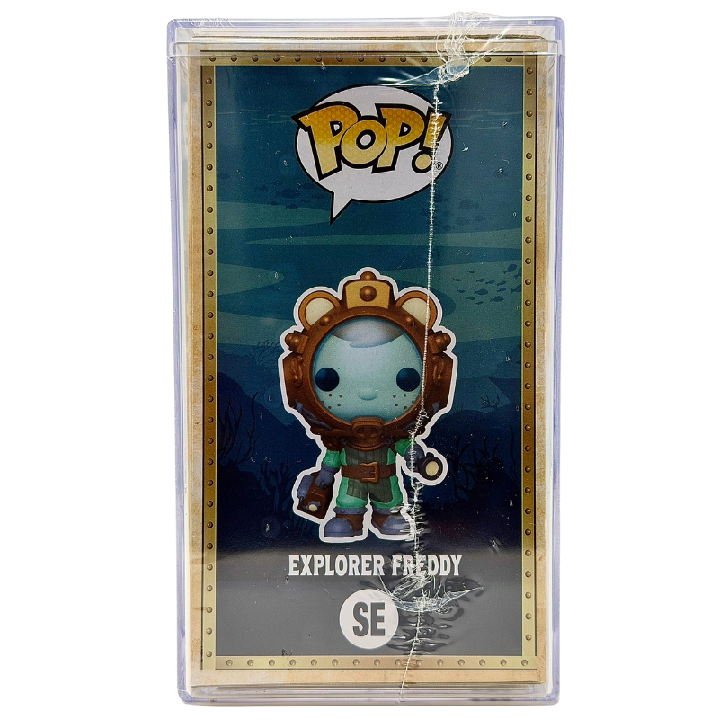 Explorer Freddy SE Funko Pop! Legendary Limited Edition 1150 Pcs Funko Fundays 2026 Quest for the Grail left side view in-box