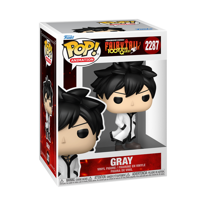Gray Funko Pop! #2287 stock photo in-box from Fairy Tail 100 Years Quest