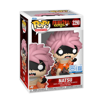 Natsu Fired Up Funko Pop! #2290 Exclusive stock photo in-box from Fairy Tail 100 Years Quest