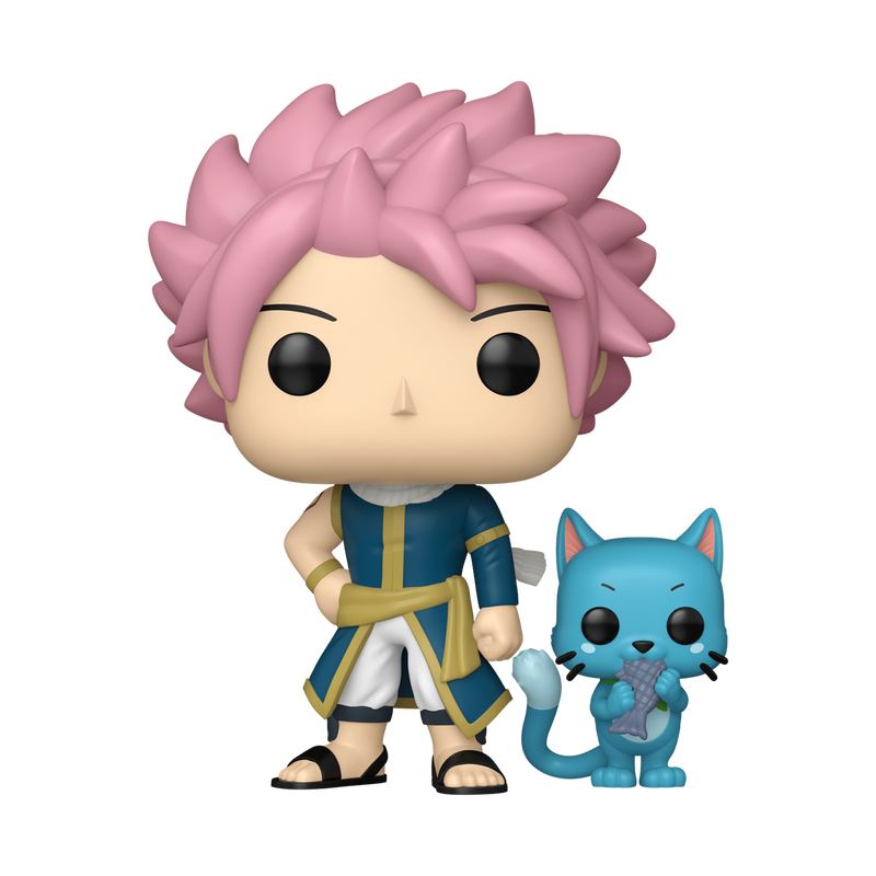 Natsu with Happy Funko Pop! #2285 stock photo out-of-box from Fairy Tail 100 Years Quest