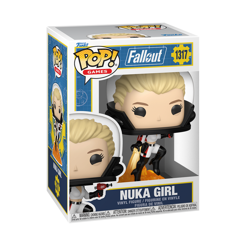 Nuka-Girl Funko Pop! #1317 stock photo in-box from the Fallout game series