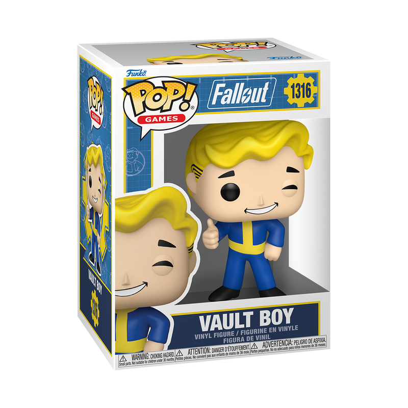 Vault Boy Funko Pop! #1316 stock photo in-box from the Fallout game series
