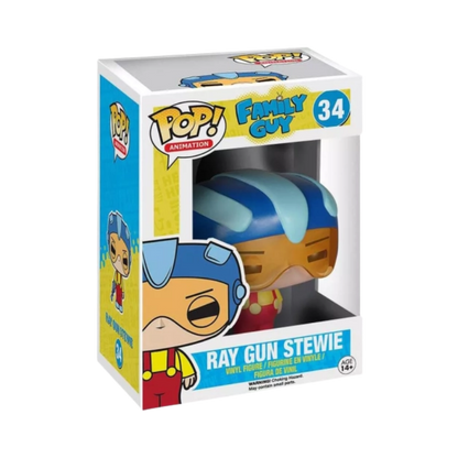 Ray Gun Stewie Funko Pop! #34 stock photo in-box from Family Guy
