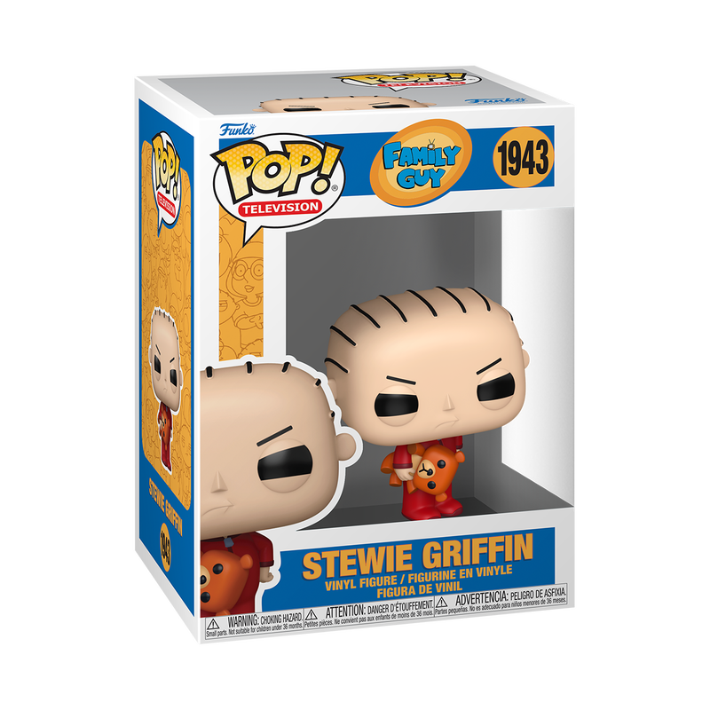 Stewie Griffin Funko Pop! #1943 stock photo in-box from Family Guy