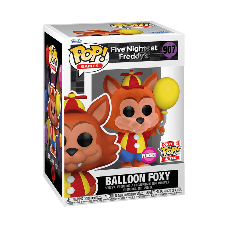Five Nights at Freddys Balloon Foxy Flocked Funko Pop Packaging
