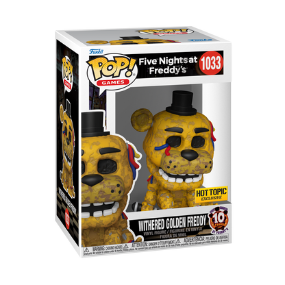 Withered Golden Freddy Funko Pop! #1033 Exclusive stock photo in-box from Five Nights at Freddy's