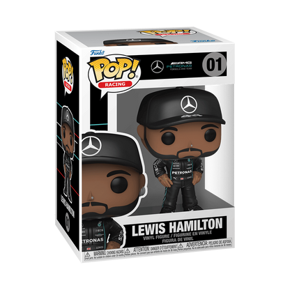 Lewis Hamilton Funko Pop! #01 stock photo in-box from Formula 1 Mercedes-AMG Petronas