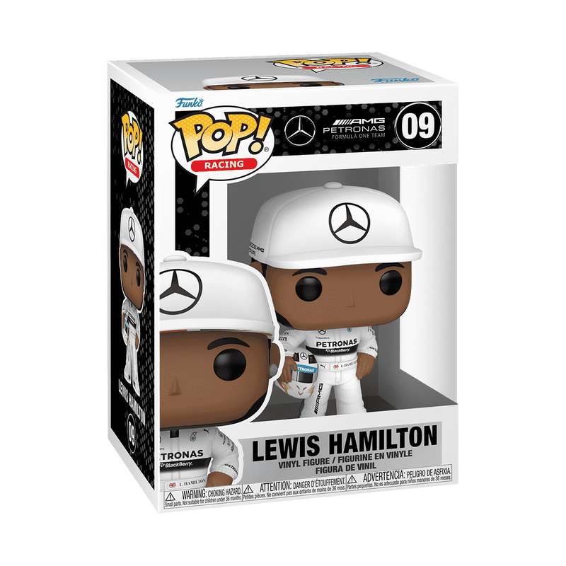 Lewis Hamilton with Helmet Funko Pop! #09 stock photo in-box from Formula 1 Mercedes-AMG Petronas