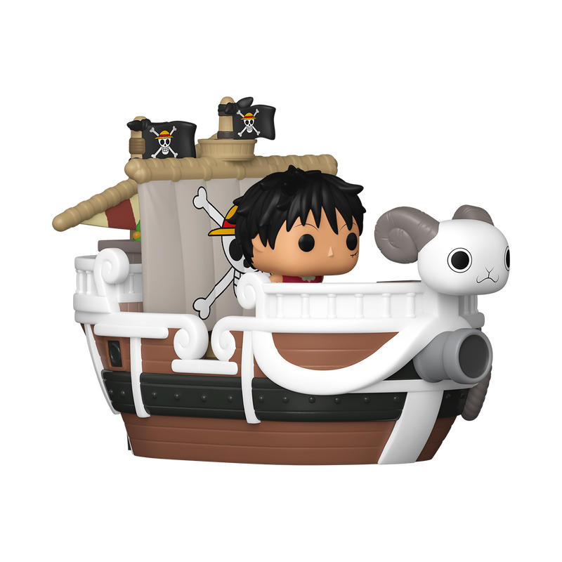 Monkey D Luffy and the Going Merry Funko Bitty Pop! Rides stock photo out-of-box from One Piece