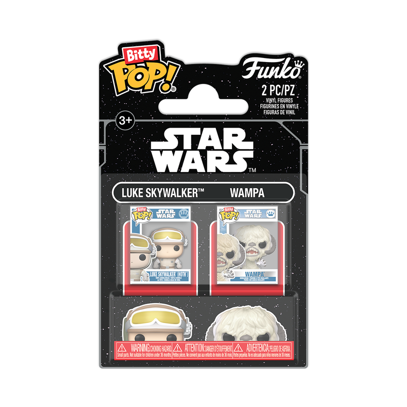 Funko Bitty Pop! Star Wars Luke Skywalker and Wampa 2-Pack packaging front view