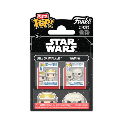 Funko Bitty Pop! Star Wars Luke Skywalker and Wampa 2-Pack packaging front view
